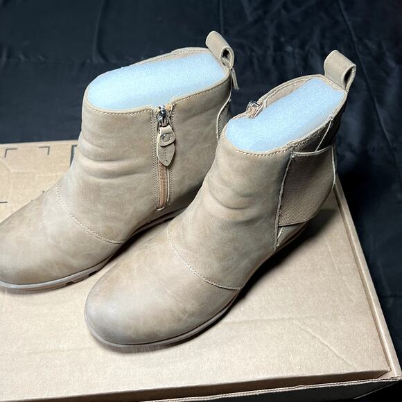 Athlefit wedge boots comfortable angle wedge booties womens 8 trendy evening - Picture 5 of 11